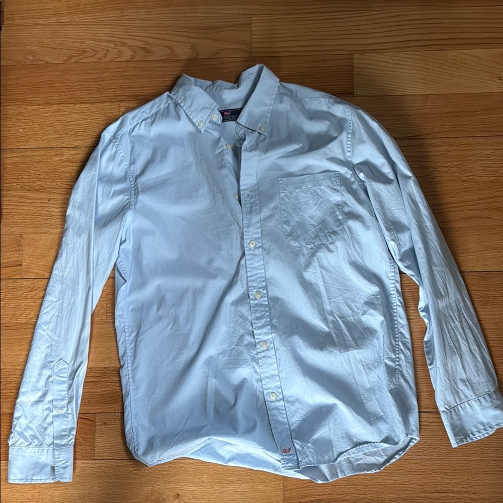 Light Blue Men's Button-Down Dress Shirt